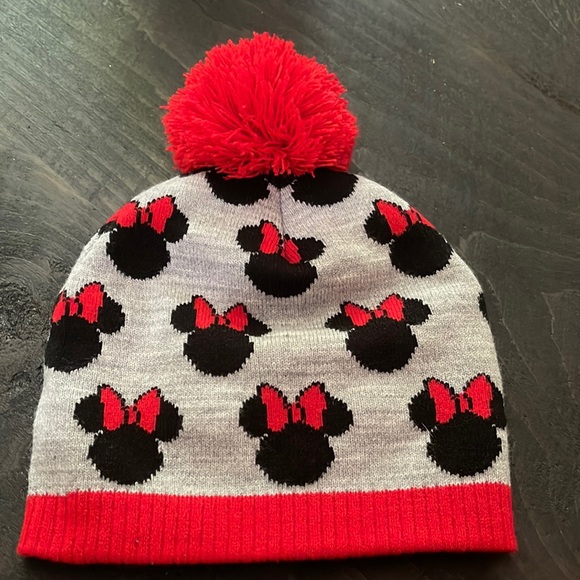 Disney Other - Disney Minnie Mouse Hat with Pom